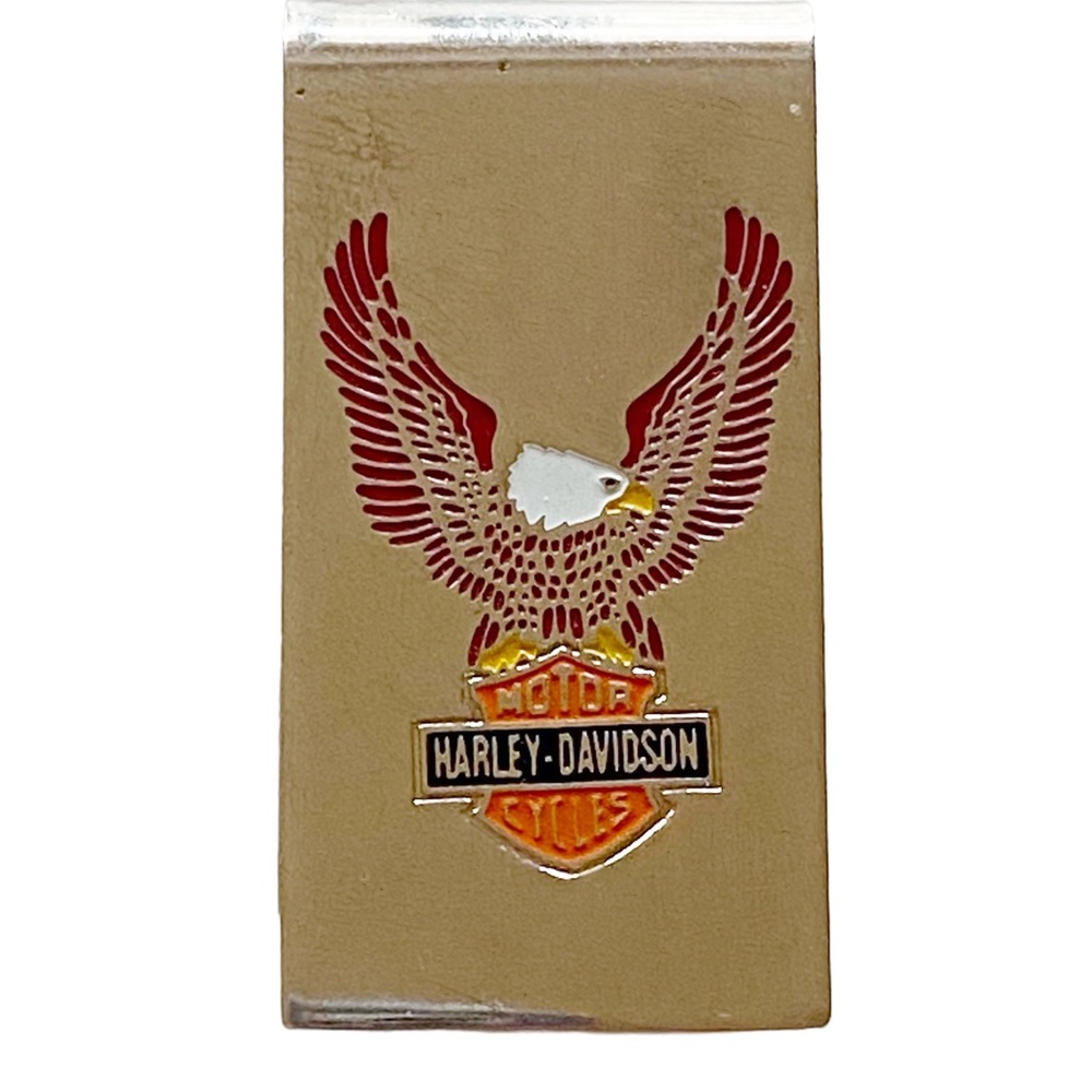 Vintage Harley Davidson 1984 Raised Eagle Bar and Shield Money Clip